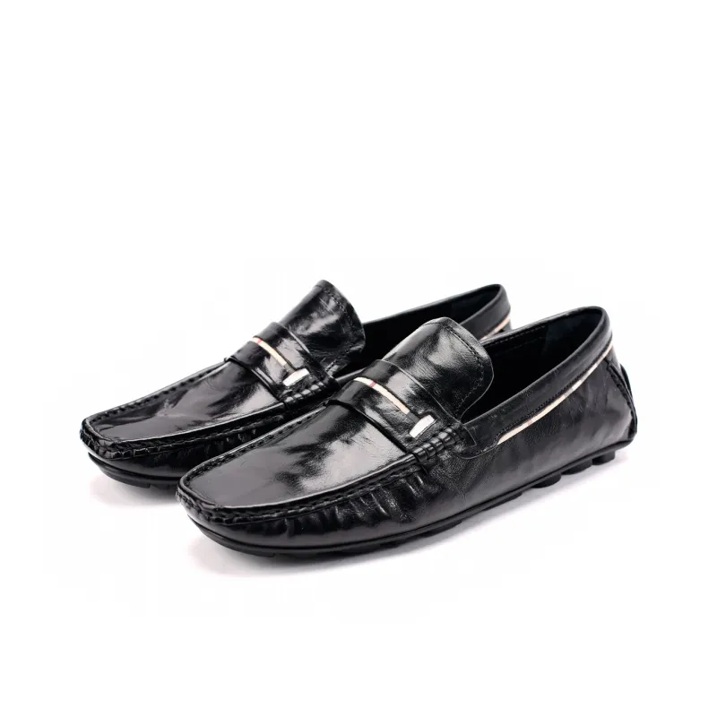 Brounvanm Gommino Loafers Men Black-4
