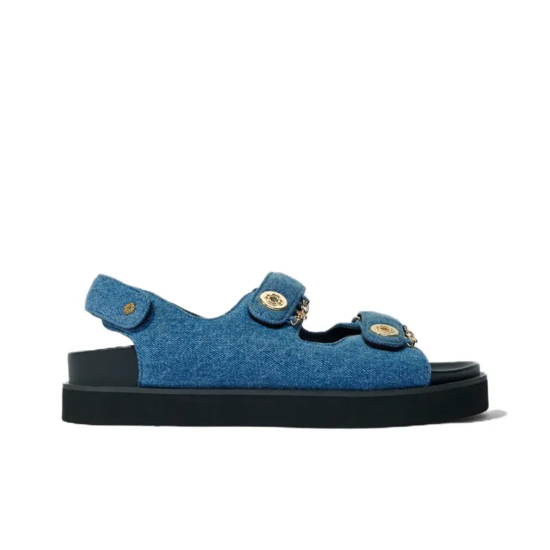 Maje One Strap Sandals Women's Blue-1
