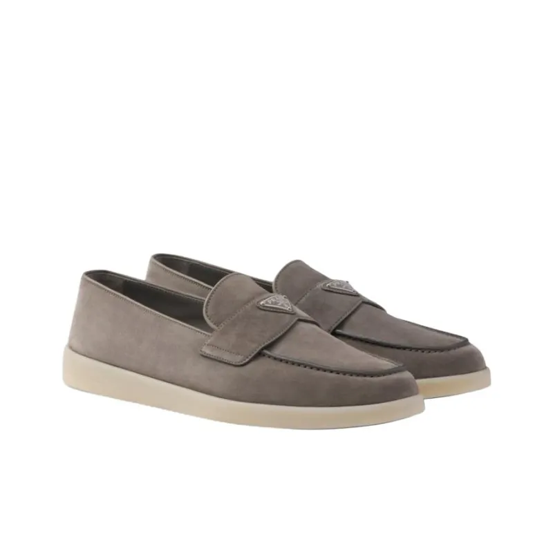 PRADA Loafers Men Lime Gray-2