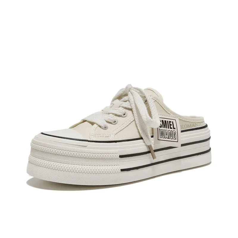Komanic Coverage Lightweight Height Increasing Low Top Canvas Shoes Women's-22
