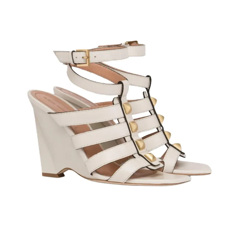 ALBERTA FERRETTI Roman Sandals 10cm Women's White-2