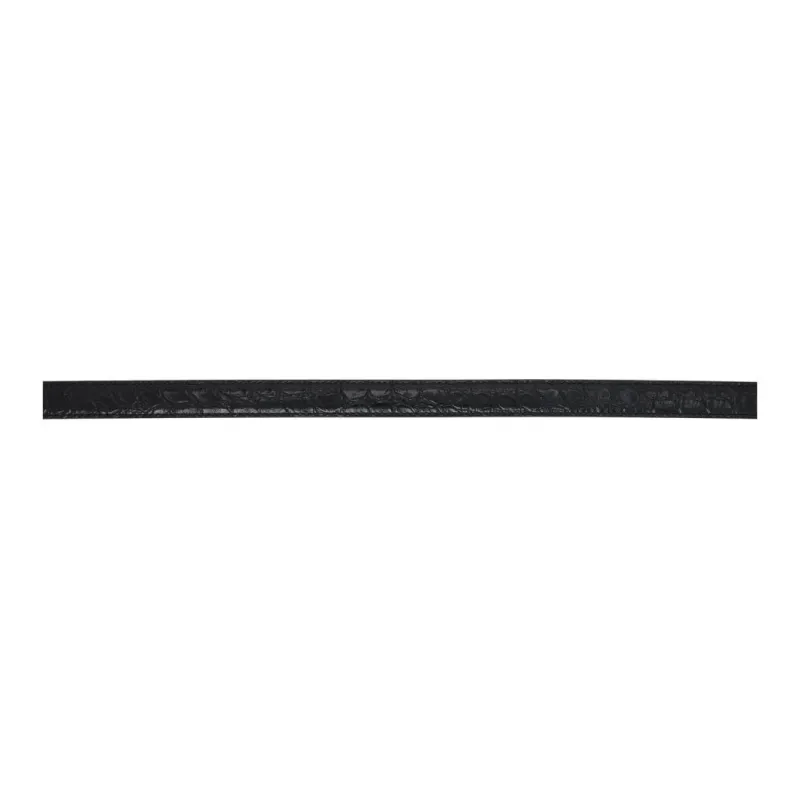 VERSACE Pattern Design Calfskin Leather Belts Women's Black Width: 2CM-2