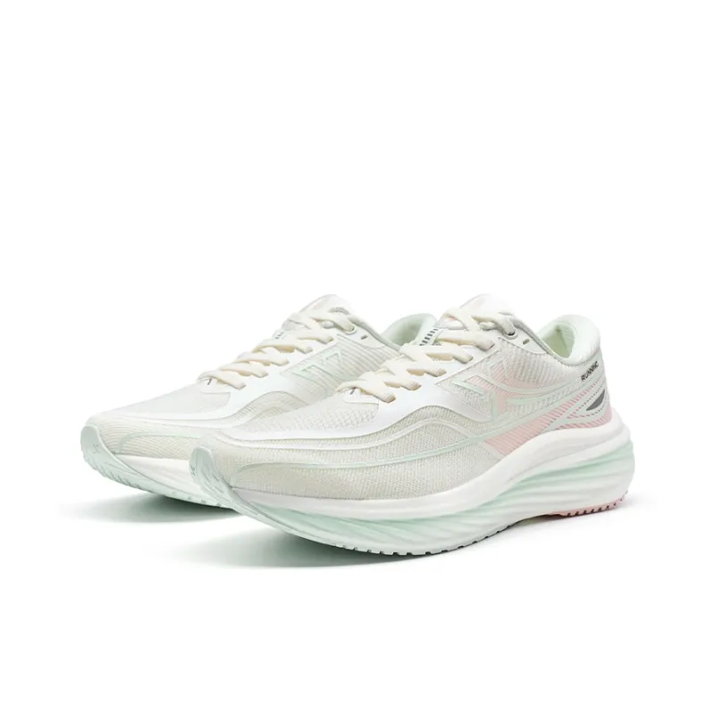 XTEP Running Shoes Women's Low Top Sail White/Light Fruit Green-4