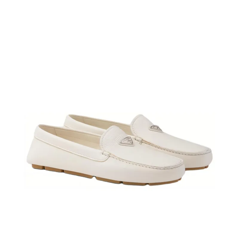 PRADA Logo-plaque Leather Drivers-2