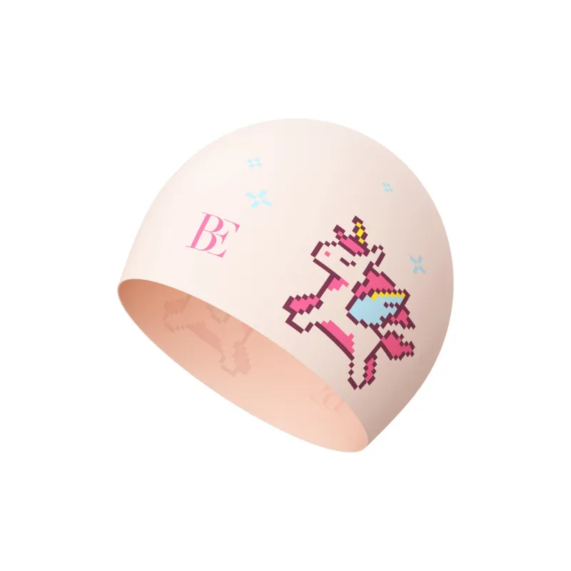 BALNEAIRE Pony Berry Co branded Model Swimming Caps Silicone Kids' Dreamy Unicorn-0