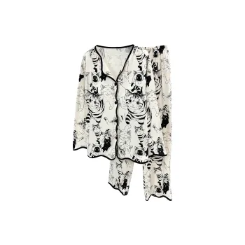 Sleeping Beauty Pajama Set Women's Black