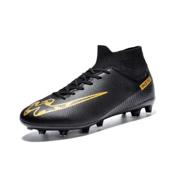 DOUBLE STAR 88 Lightweight Long Stud Soccer Shoes Unisex Black