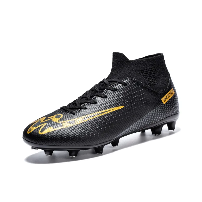 DOUBLE STAR 88 Lightweight Long Stud Soccer Shoes Unisex Black-0