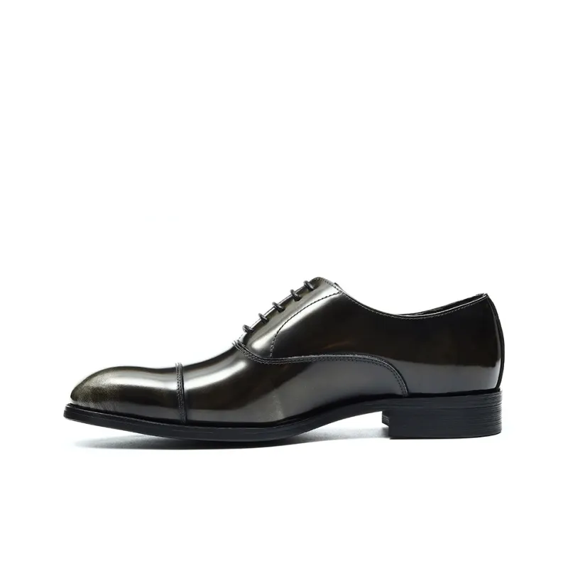 ASTON M.JAZZ Dress Shoes Men Low Top Black/Brown-7