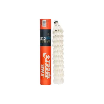 DHS Goose Feather Shuttlecock Humped Goose Feather Shuttlecocks 12 Pack