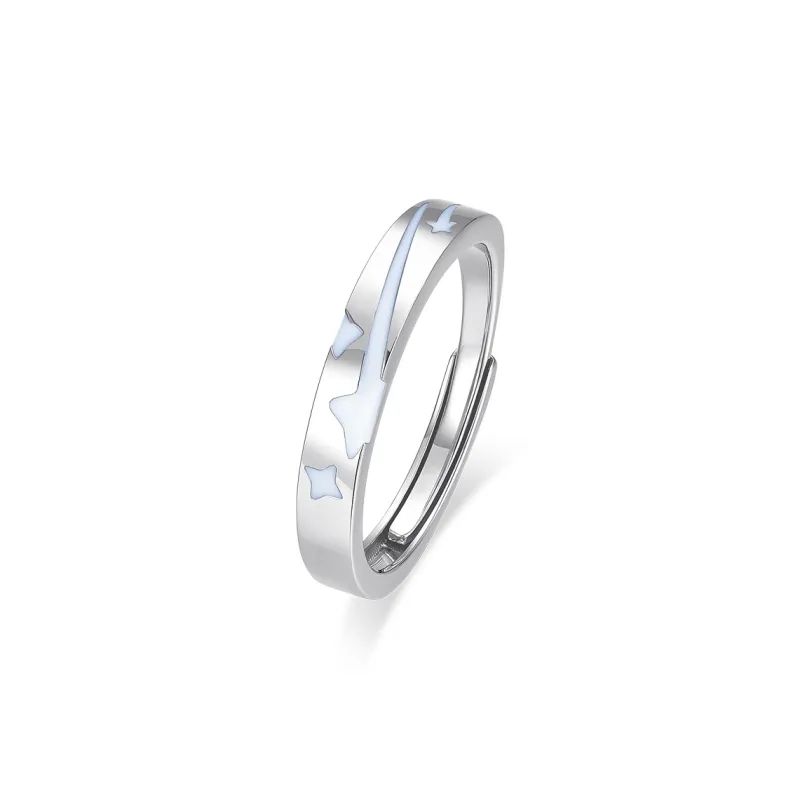 KADER 925 Sterling Silver Rings Unisex Glow in The Dark Color, Box-2