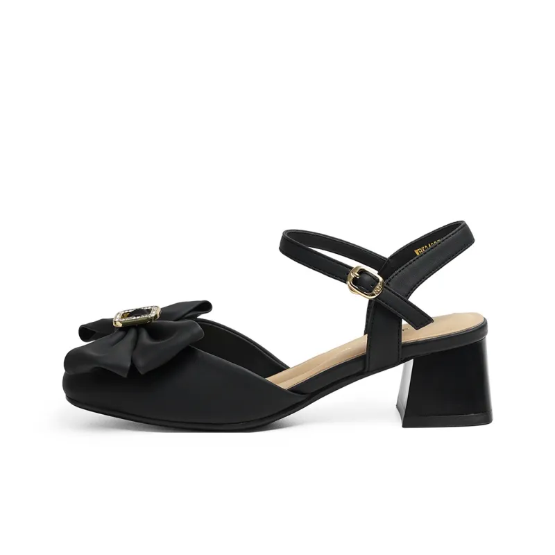 RED DRAGONFLY Casual Shoes Fashion Apparel Shoes Roman Sandals 5.5cm Heel Women's Black/Ecru/Apricot-1
