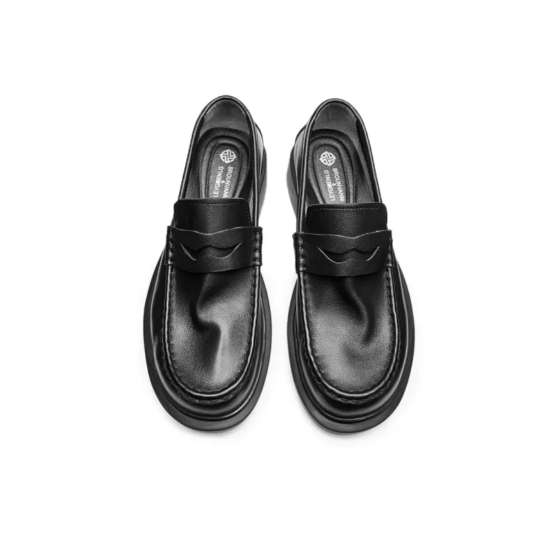 LEYGMENLG Men's Casual Shoes Men Low Top Black/Apricot-2