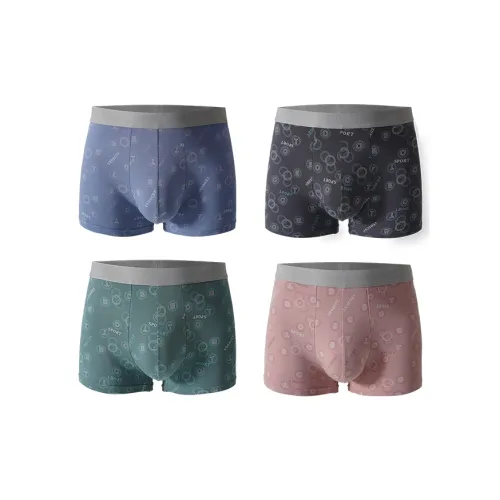 Disney Teenagers Mid Rise 100% Cotton Underpants Boxer Briefs Men's 4 Pack Independent Packaging