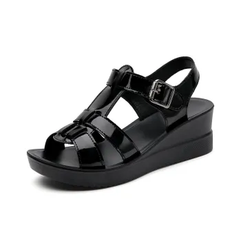 Reivanti Strap Sandals Women's Black Mirror