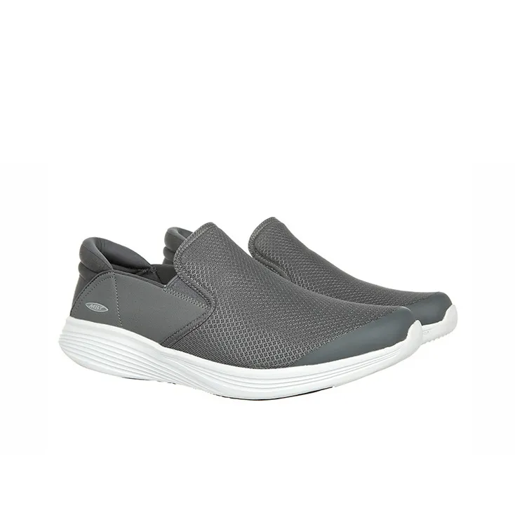 MBT Curved Sole Men's Platform Casual Shoes For Commuting Arch Support Breathable Lightweight MODENA 1479Y Gray-2