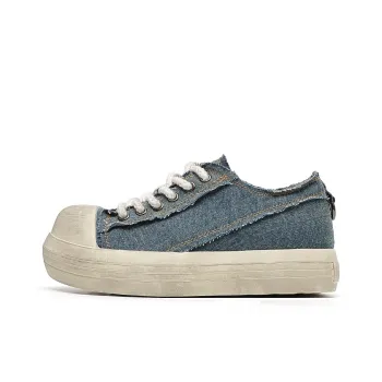 Angelmi Wear Resistant Low Top Skateboard Shoes Men's Blue