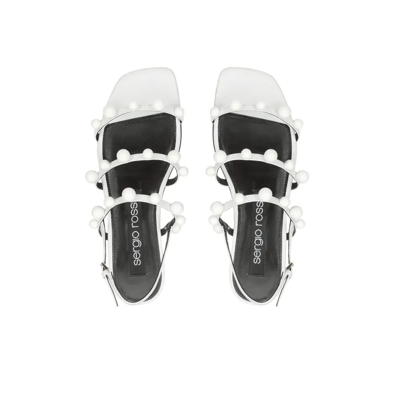 SERGIO ROSSI Sr Chupetas Roman Sandals Women's White-3
