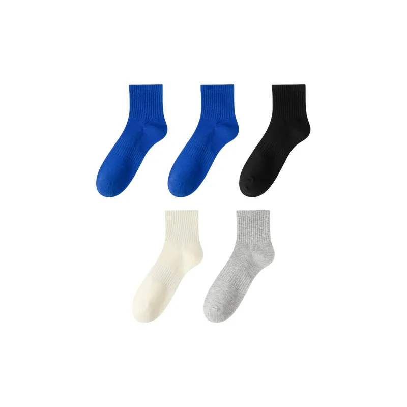 MIIOW Mid Calf Socks Unisex 5 Pack-10