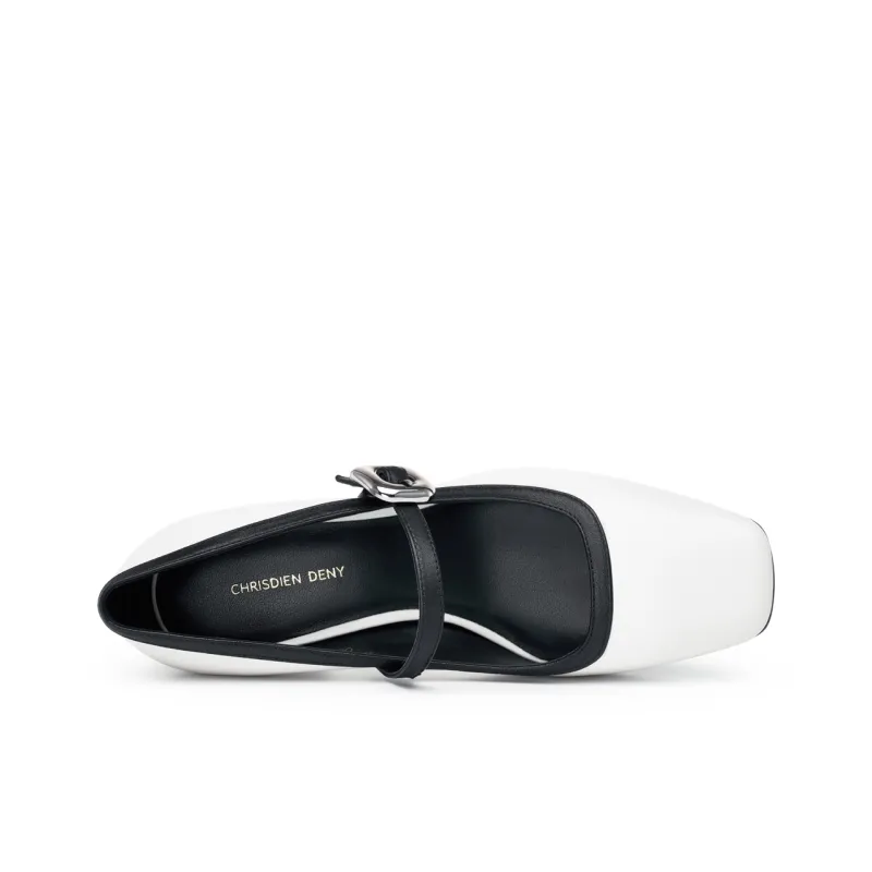 Chrisdien Deny Mary Jane Shoes Women's Ecru-2