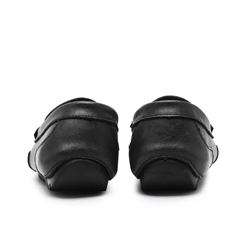 G.N.SHIJIA Gommino Loafers Men Black/Gray-3