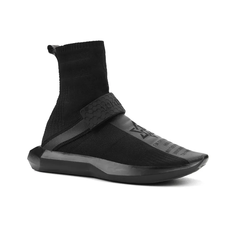 NORVINCY Height Increasing Coverage High Top Casual Shoes Men's Black-4