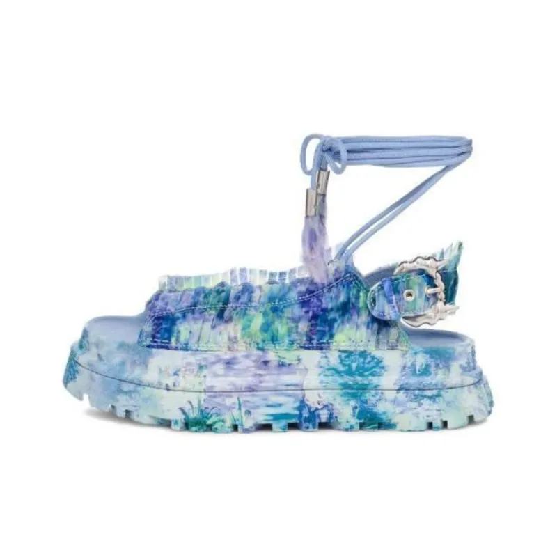 UGG Collina Strada GoldenGlow Sandal Blue Floral Women's-0