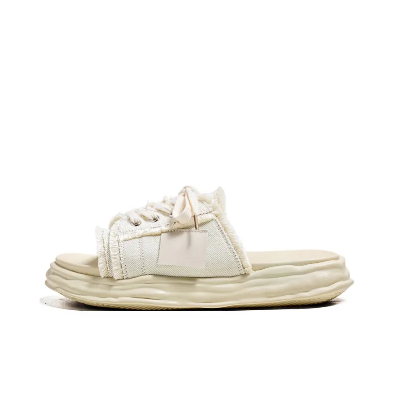 YEDANI Slide Slippers Men Beige/Black-4