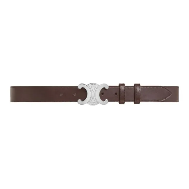 CELINE Large Triomphe Belt In Vintage Calfskin-0