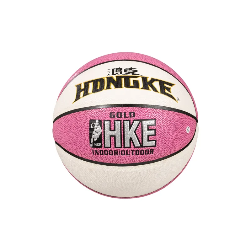 HONGKE PU Basketball Pink White Size 5/6 Ball Training Kids'-1