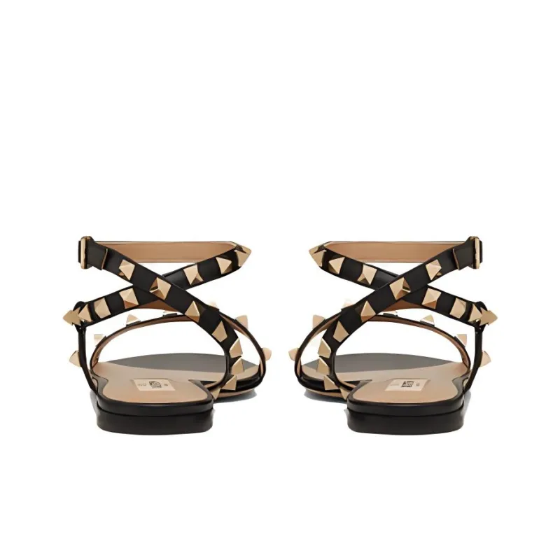 Valentino One Strap Sandals 0.5cm Women's Black-4
