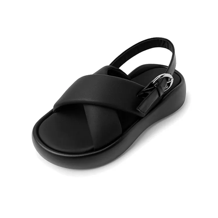 STARRO Beach Sandals Women's Black/White/Silver-0