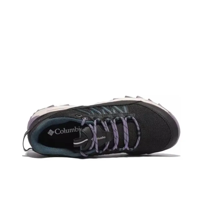 Columbia Anti Slip Wear Resistant Breathable Support Low Top Trekking Shoes Women's Black Purple-3