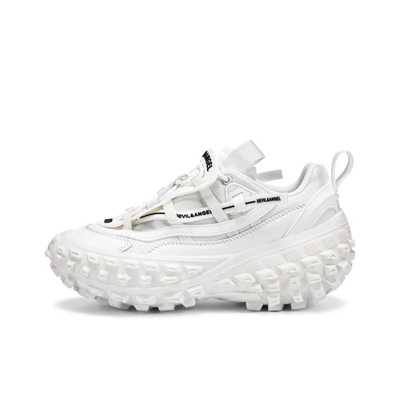 DEVIL AND ANGEL Platform Height Increasing Breathable Low-Top Chunky Sneakers Unisex-1