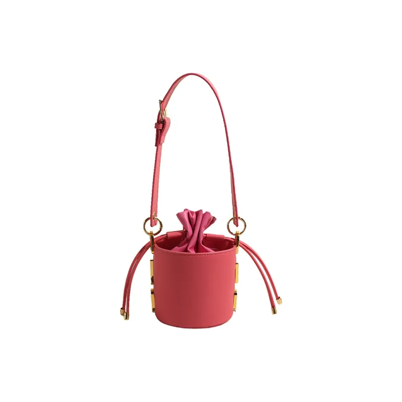 BRINCH PU Shoulder Bag Regular Women's Pink/Black/Silver/Red/Brown/Ecru-0