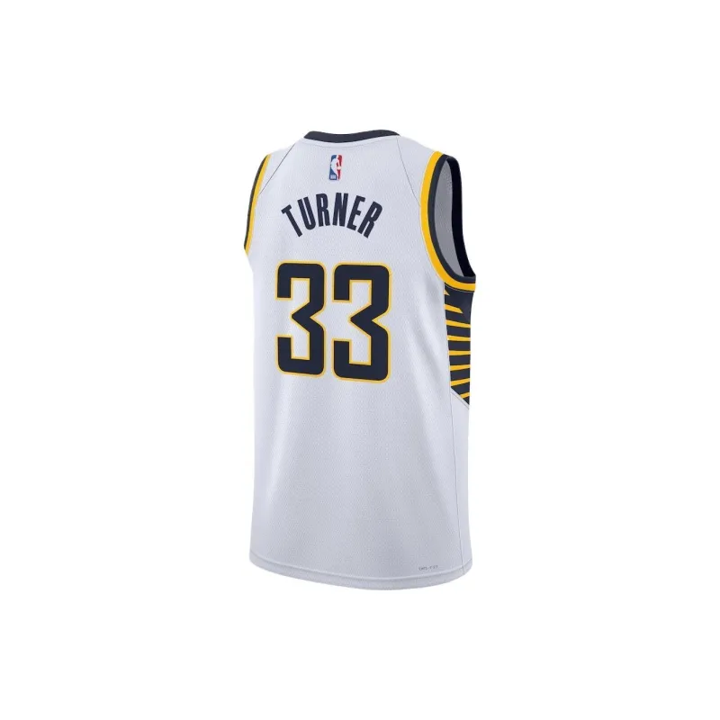 NBA Myles Turner Basketball Jerseys Nike Association Edition Swingman Jersey Unisex White-1