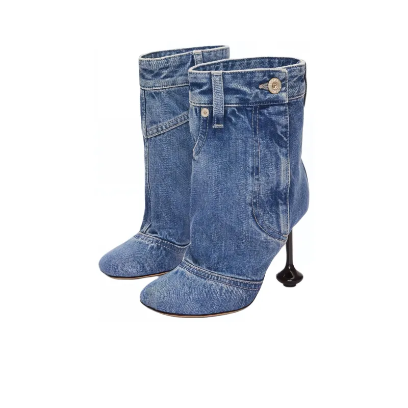 LOEWE Toy Ankle Boots 9cm Women's Blue-2