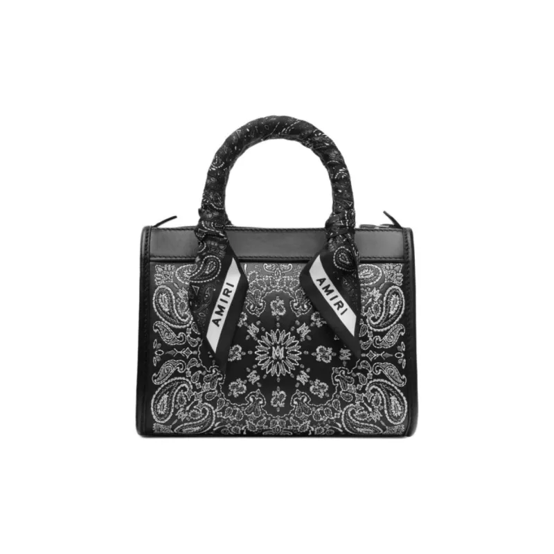 AMIRI Leather Shoulder Bag, Crossbody Bag, Handbag Mini Women's Black-3