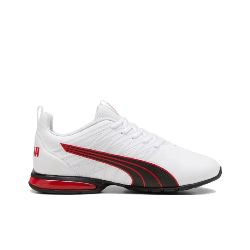 PUMA Voltaic Evo Anti Slip Wear Resistant Low Top Running Shoes Unisex White Black Red-1