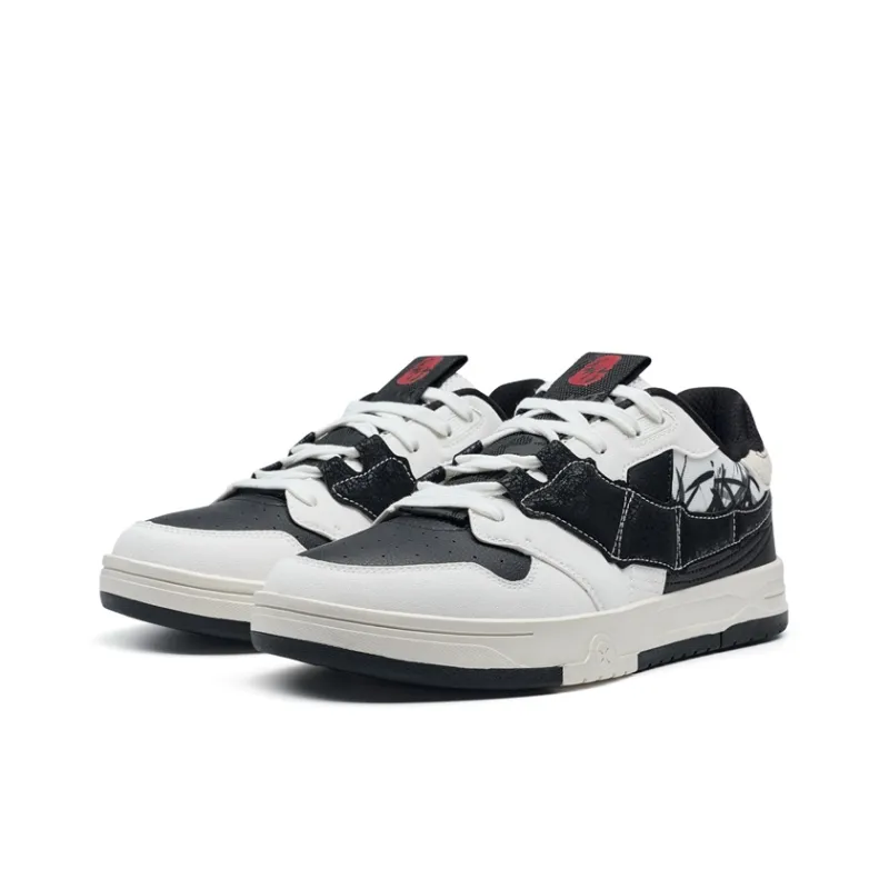 XTEP Thunder Dance STEP 1 Lightweight Low Top Skateboard Shoes Women's Black/Sail White-2