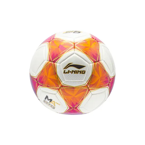LiNing Size 5 Ball Soccer PU Machine Stitched Soccer Ball Unisex Orange
