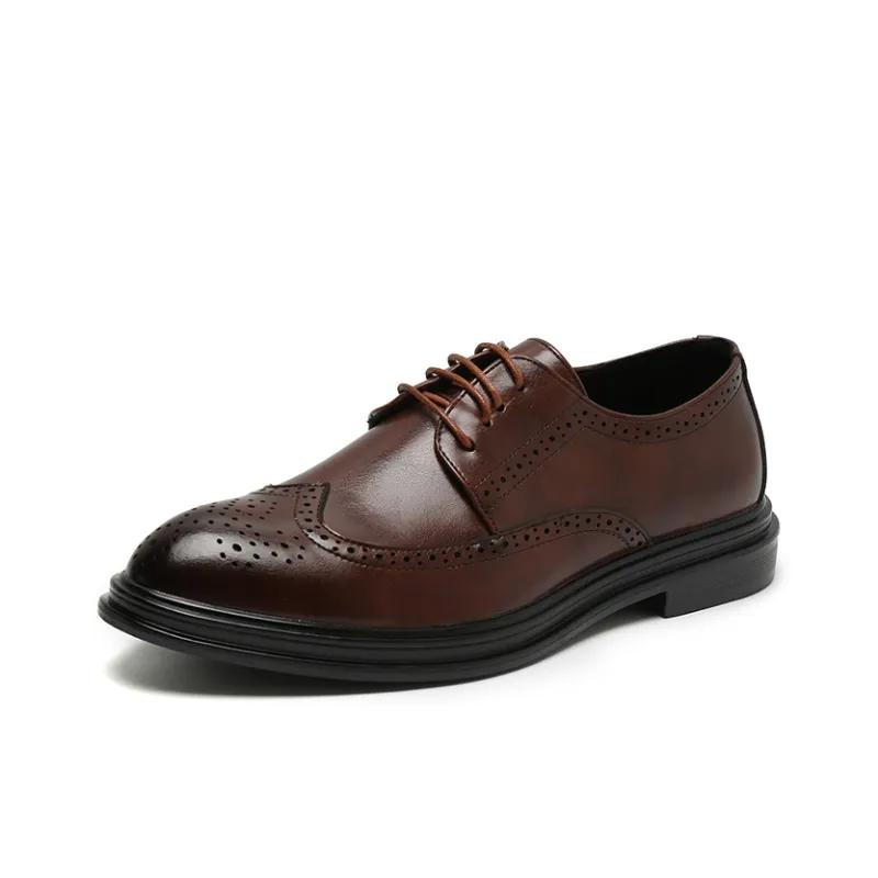 ZUWUDONG Dress Shoes Men Low Top Black-1