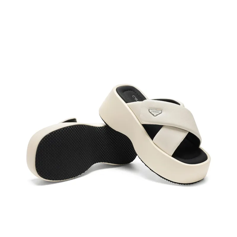 C°BANNER Slide Slippers 6.5cm Women's Beige-3