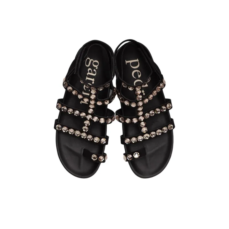 Pedro García Aroa Roman Sandals Women's Black-3