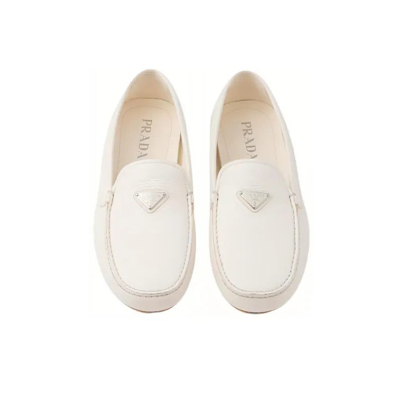 PRADA Logo-plaque Leather Drivers-4