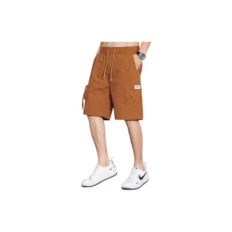 Tonlion Casual Shorts Men's Brick Red-1