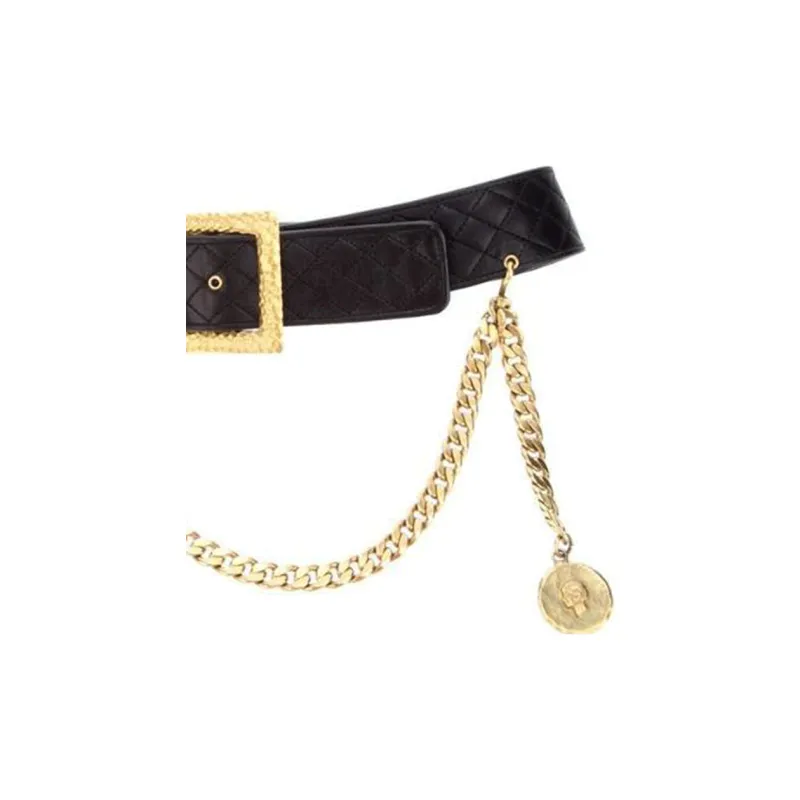 CHANEL Quilted Chain Belt-2
