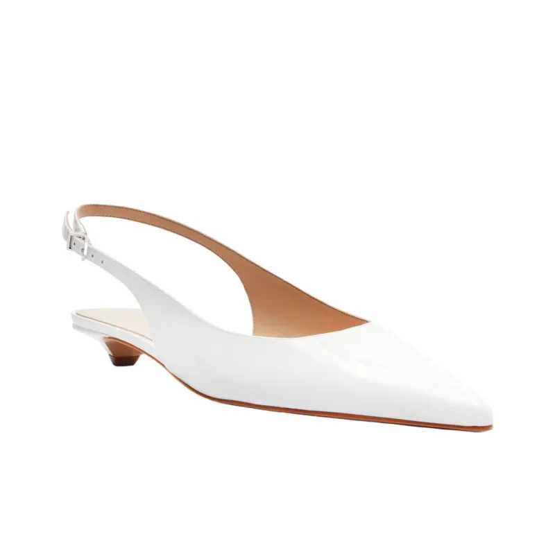 Schutz Evan Flat Casual Single Shoes 3cm Women's White-2