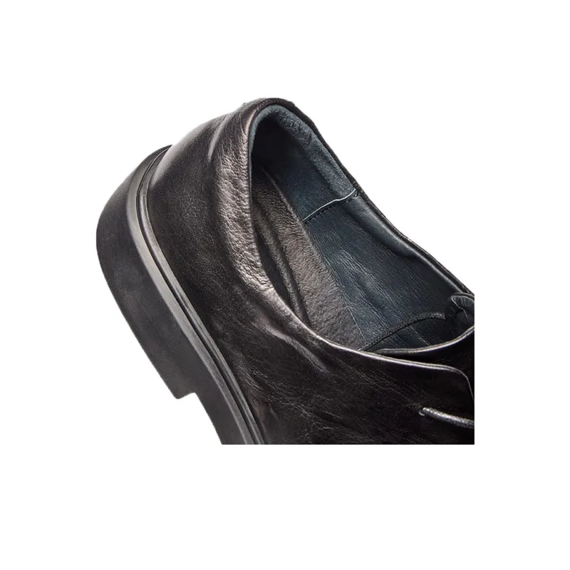 LEYGMENLG Dress Shoes Men Low Top Black/Coffee/Khaki-4