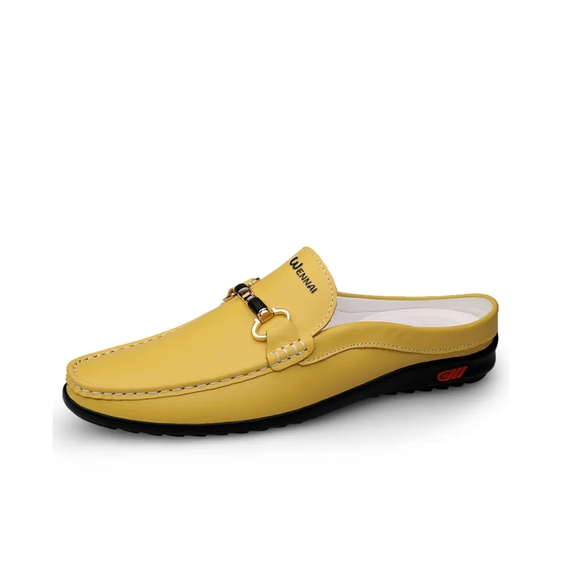 Wen Nai Beanie Shoes Men's Yellow-1